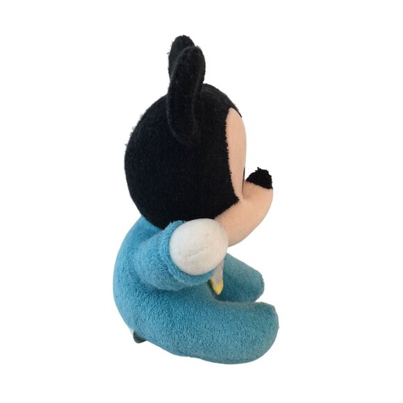 Vtg Mattel Disney Baby Mickey Minnie Mouse Plush w/Bibs Rattle Terry Cloth - Picture 3 of 15